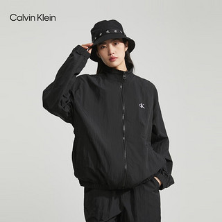 Calvin Klein Jeans夏季男女中性简约ck刺绣户外休闲单夹克外套J400284 BEH-太空黑 S