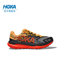 HOKA ONE ONE 男款夏季鈦氪動X2碳板越野跑鞋TECTON X2戶外透氣 黑色/火紅色 40.5