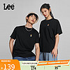 Lee 24春夏新品舒适版圆领X-crew男女同款短袖T恤休闲LUT0083314LE 黑色（尺码偏大，拍小一码） L