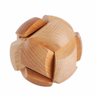 三格田（SANGTY） 传统原创木质孔明锁智力玩具八卦榫卯结构鲁班解锁儿童玩具 足球锁