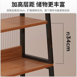 蔓斯菲尔 多层置物架落地收纳架带柜门储物展示架子家用柜子便利店商超货架