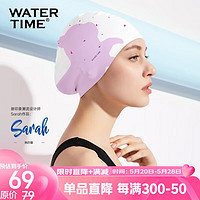 WATERTIME/水川 游泳帽女士防水不勒头长发可爱韩国日系大号护耳她的猫