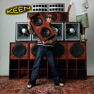 KEEN UNEEK FLAT十周年联名款 男子户外溯溪鞋 1028930 新麦色/芦苇黄 42
