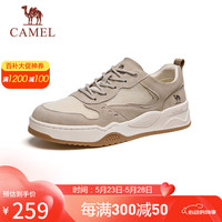 骆驼(CAMEL)透气网面运动鞋工装厚底休闲板鞋男 G14S136164 烟沙色 41