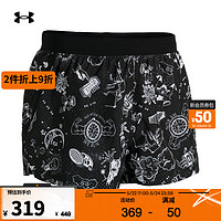 安德玛 UNDERARMOUR）春夏Launch男子2英寸跑步运动短裤1383415 黑色001 M