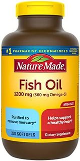 Nature Made 鱼油软胶囊，1200mg，含有360mg Omega-3，230粒