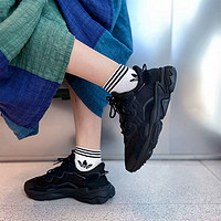 adidas 阿迪达斯 三叶草OZWEEGO运动鞋大童鞋EE7775 黑色 35.5