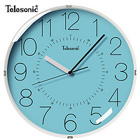 Telesonic 天王星 挂钟12英寸日式简约挂钟家用客厅时钟装饰石英钟卧室时钟表 30cm