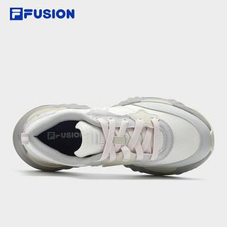 FILA FUSION斐乐潮牌女鞋STARFISH II厚底潮鞋2024夏季帆布鞋 奶白/南极灰-GA 38