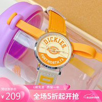 Dickies手表中性男表女表运动石英静音表尼龙带CL-274 【橙色】