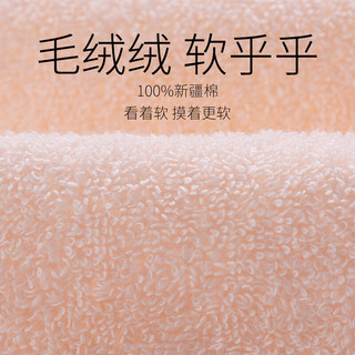 洁丽雅（Grace）纯浴巾极简素色大毛巾成人全吸水柔软男女士洗澡裹巾 粉色