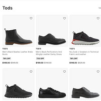 促销活动：TOD'S托德斯品牌活动，多款男士皮鞋好价低至38折！