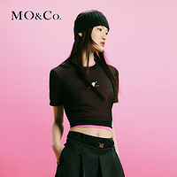 MO&Co. 摩安珂 MOCO春夏新品透感上衣T恤MBB2TOP011