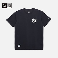 NEW ERA 纽亦华 夏季新款MLB短袖T恤复古NY休闲简约印花潮透气