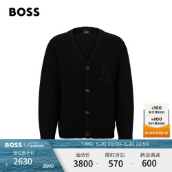 boss服装boss男士24早春刺绣艺术图案开衫001黑色euxl