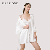 DARE ONE 真丝睡裙睡袍套装桑蚕丝家居服睡袍新娘晨袍