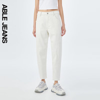 ABLE JEANS【香蕉裤】女士百搭休闲显瘦牛仔裤女 瓷白 2