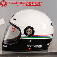 TORC 复古全盔摩托车头盔哈雷夏季机车巡航四季3C认证玻璃纤维男女