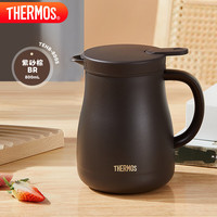 膳魔师（THERMOS）保温壶800ml大容量316L不锈钢闷茶壶家用暖水壶TEHB-800S BR 紫砂棕