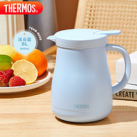 膳魔师（THERMOS）保温壶800ml大容量316L高真空不锈钢家用保冷暖水壶TEHB-800S BL