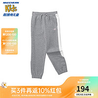 SKECHERS 斯凯奇 女童舒适休闲针织长裤运动裤商场同款L323G011 花灰色/00RP 150cm