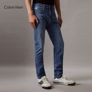 Calvin Klein Jeans24春夏男士复古ck猫须磨白洗水楔形锥形牛仔裤J326343 1A4-牛仔浅蓝 32