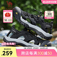 骆驼（CAMEL）2024夏季城市户外凉鞋透气软弹防撞时尚休闲男鞋 G14M396625 黑色男 42