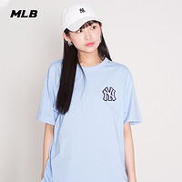 MLB 官方 男女情侣T恤老花短袖运动休闲潮明星同款宽松夏季TSM20