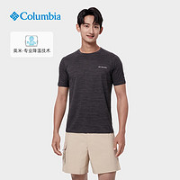 哥伦比亚 户外男子降温凉爽透气旅行运动短袖T恤AE3561 010 XL(185/104A)