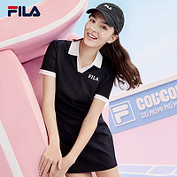 FILA 斐乐 POLO连衣裙女2024夏季新款休闲显瘦气质优雅连身裙长裙子