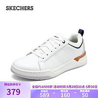 SKECHERS 斯凯奇 男子休闲板鞋210795 白色/WHT 42.5