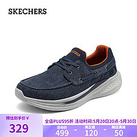 SKECHERS 斯凯奇 男士一脚蹬运动休闲鞋210812 海军蓝色/NVY 41.5