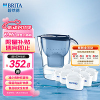 碧然德(BRITA) 滤水壶Marella蓝色3.5L 1壶9芯套装 海洋系列 家用过滤自来水净水器 净水壶配9只滤芯