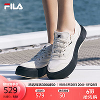 FILA 斐乐 官方女鞋2024夏季摩登时尚复古帆布休闲鞋