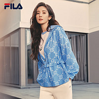 FILA 斐乐 官方女装梭织外套2024夏新时尚休闲满印上衣