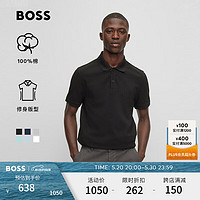 BOSS（服装） BOSS春夏情侣休闲短袖Polo衫 001-黑色