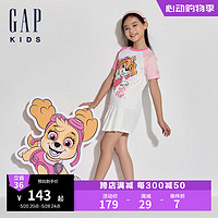 Gap【汪汪队联名】女童2024夏季新款插肩短袖T恤儿童装上衣545499