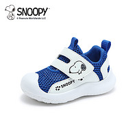 SNOOPY 史努比 童鞋儿童运动鞋夏季男女童单网透气时尚学步鞋2052蓝白24