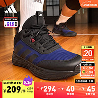 adidas OWNTHEGAME 2.0团队款实战运动篮球鞋男子阿迪达斯 黑/蓝 39