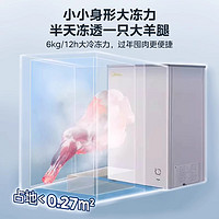 Midea 美的 100L小冰柜家用冷柜保鲜全冷冻小型冷藏冷冻两用单温小冰箱