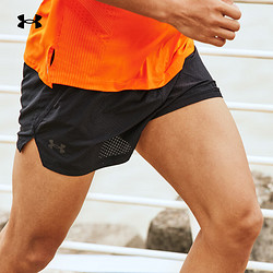 UNDER ARMOUR 安德玛 UNDERARMOUR）Launch Performance男子梭织跑步运动短裤1377813 黑色