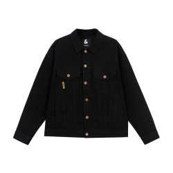 JACK&JONES 杰克琼斯 杰克·琼斯（JACK&JONES）新款外套街头休闲纯色衬衣男士 224157033E40黑色 常规 175/96A/M