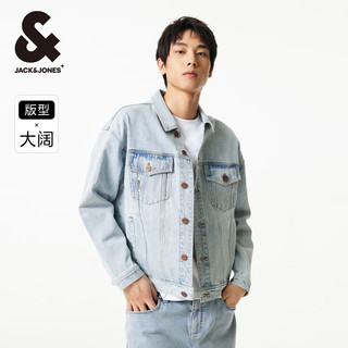 杰克琼斯 杰克·琼斯（JACK&JONES）春装外套街头休闲纯色衬衣宽松纯棉衬衣牛仔长袖衬衫男装男士 224157033E40黑色 常规 175/96A/M