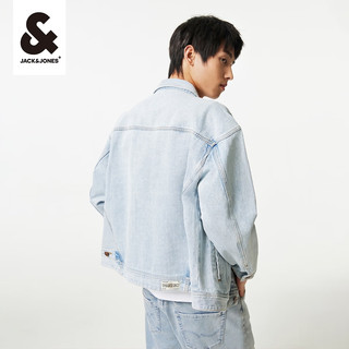 杰克琼斯 杰克·琼斯（JACK&JONES）春装外套街头休闲纯色衬衣宽松纯棉衬衣牛仔长袖衬衫男装男士 224157033E40黑色 常规 175/96A/M
