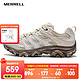 MERRELL 迈乐 店男女款户外登山徒步鞋减震MOAB 3轻量徒步防滑时尚耐磨透气 J035883白灰米（男款） 41