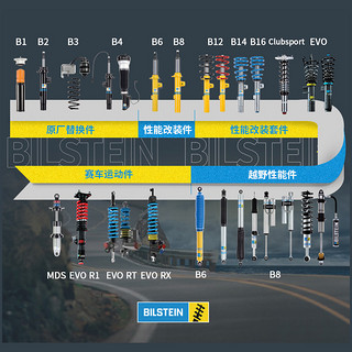 BILSTEIN倍适登 B4汽车减震器避震器 适配斯柯达帕萨特奥迪迈腾 B4后减震器（一对2只） 06-14款奥迪TT(8J)