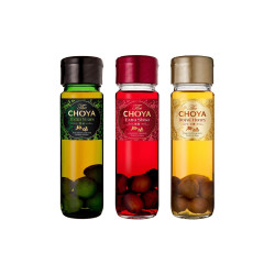 CHOYA 俏雅 蝶矢本格梅酒组合装 熟成梅酒+熟成紫苏梅酒+皇蜜梅酒 17%vol 700ml*3 （赠 熟成梅酒50ml）