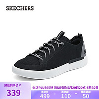 SKECHERS 斯凯奇 男鞋休闲时尚板鞋210814 黑色/BLK 45.5