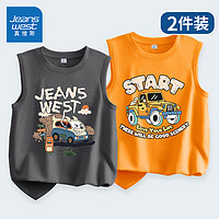 JEANSWEST 真维斯 儿童纯棉无袖t恤背心