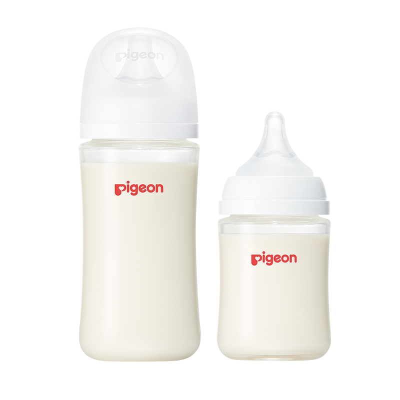 婴儿宽口径玻璃奶瓶套装160ml+240ml新生儿适合0-6个月